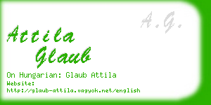 attila glaub business card